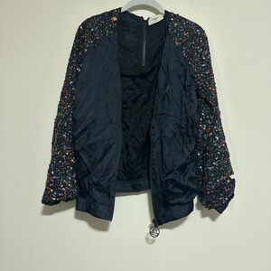 Eleven Paris La Collection Jeweled Women’s Bomber Jacket Size Medium